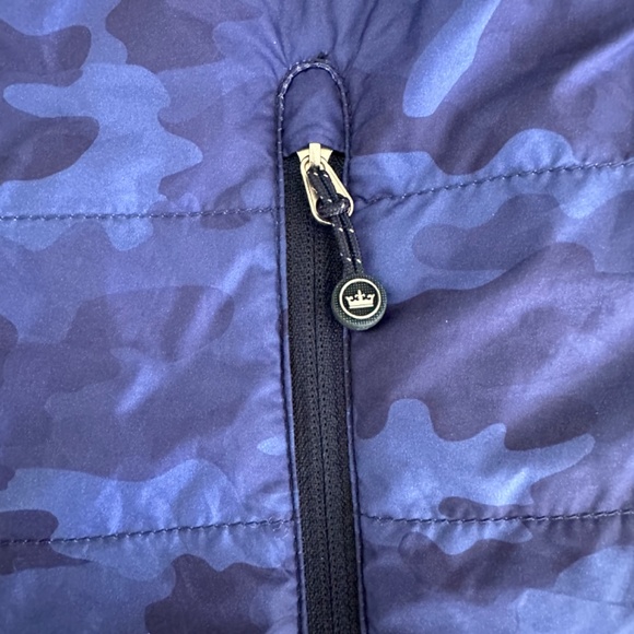 Peter Millar Men's Hyperlight Blue Camo Zip Up Vest Size XLT - Picture 2 of 5